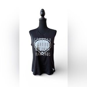 Adidas Black Sleeveless Top with Graphic I Prefer a Little Dirt On My Diamonds